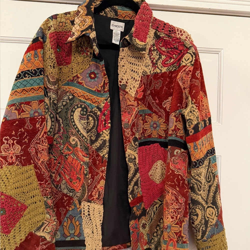 Chico's Multicolor Artistic Jacket